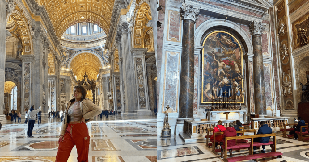 More inside Saint Peter's Basilica. Rome, Italy.