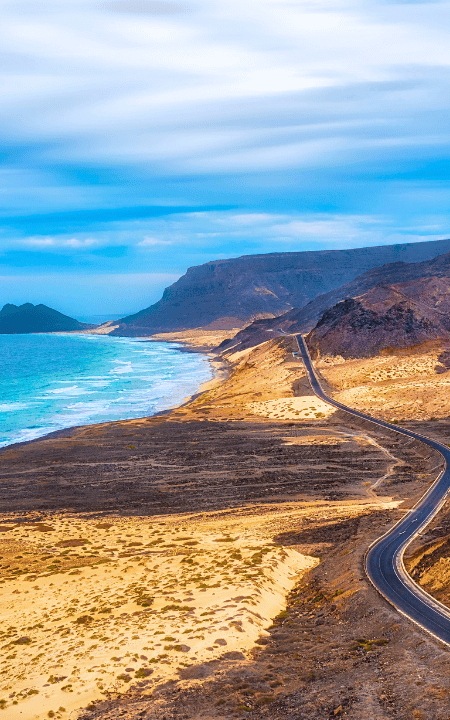 Sao Vicente Coastline from Monte Verde, Cape Verde. Everything Travel - Forever Living Yes.