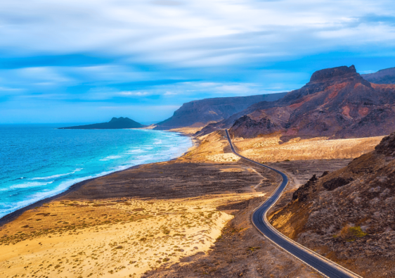 Sao Vicente Coastline from Monte Verde, Cape Verde. Everything Travel - Forever Living Yes.