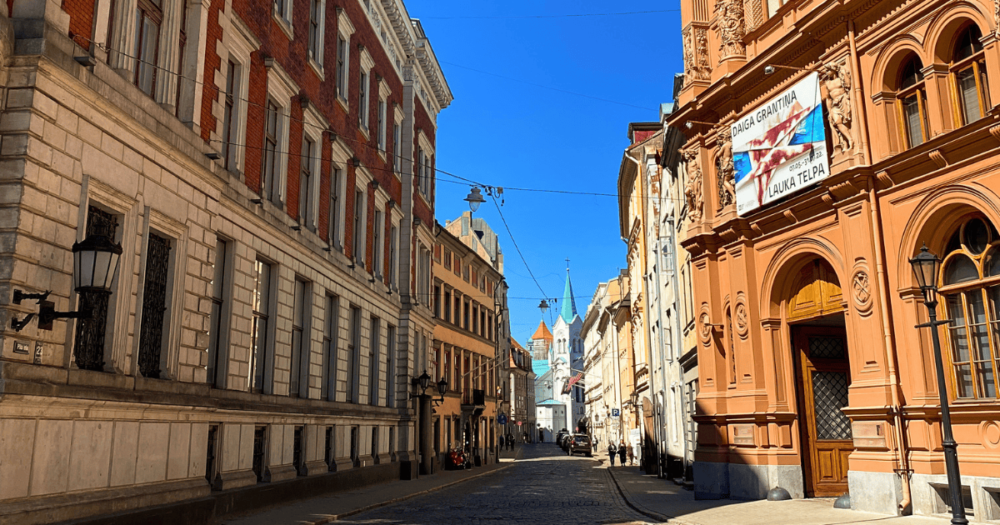 The clean streets of Latvia. Riga.