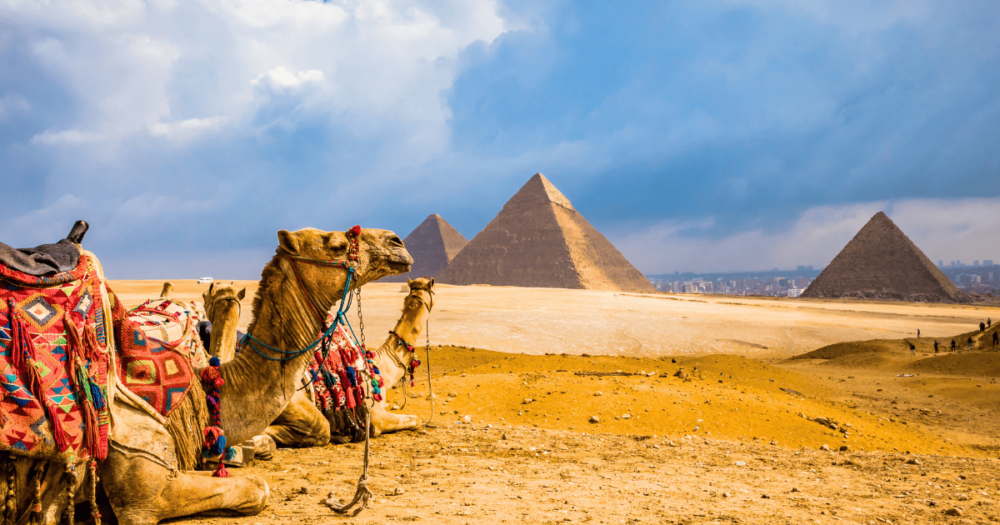 Where's Hot November: Egypt Cairo - Giza. View of pyramids with Sphinx. Everything travel. Forever Living Yes.