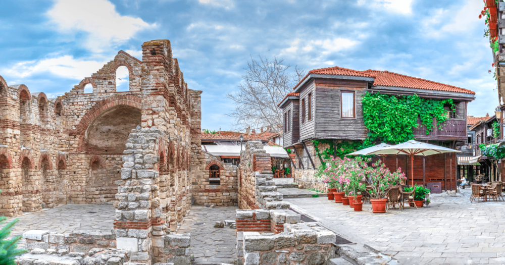 Picturesque St Sophia Church in Nessebar, Sunny Beach area in Bulgaria. Everything travel.