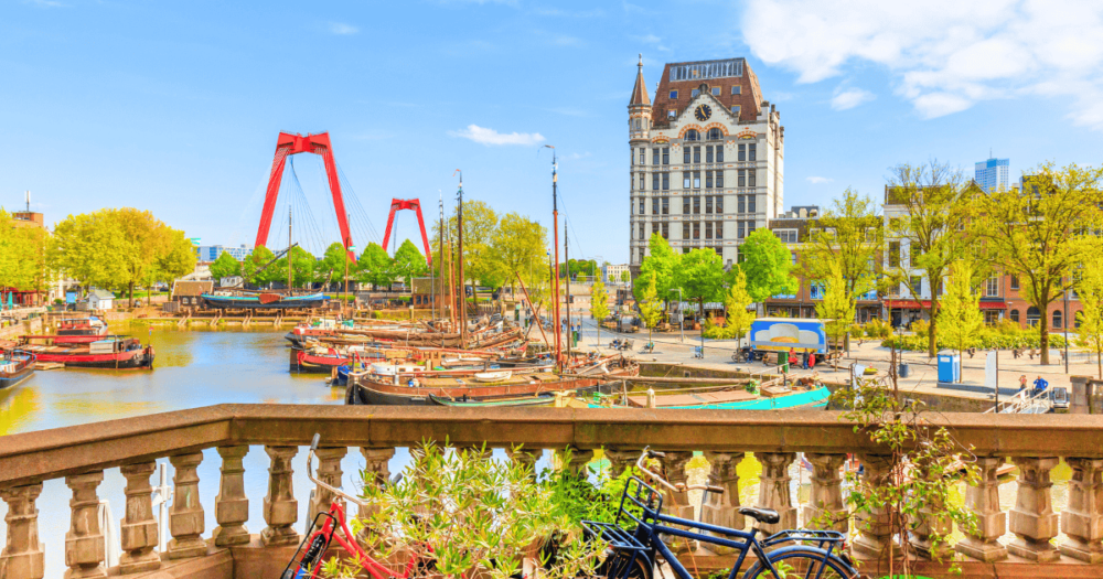 View of Oude Haven in Rotterdam from a balcony. Things to do in this European destion. Everything travel.