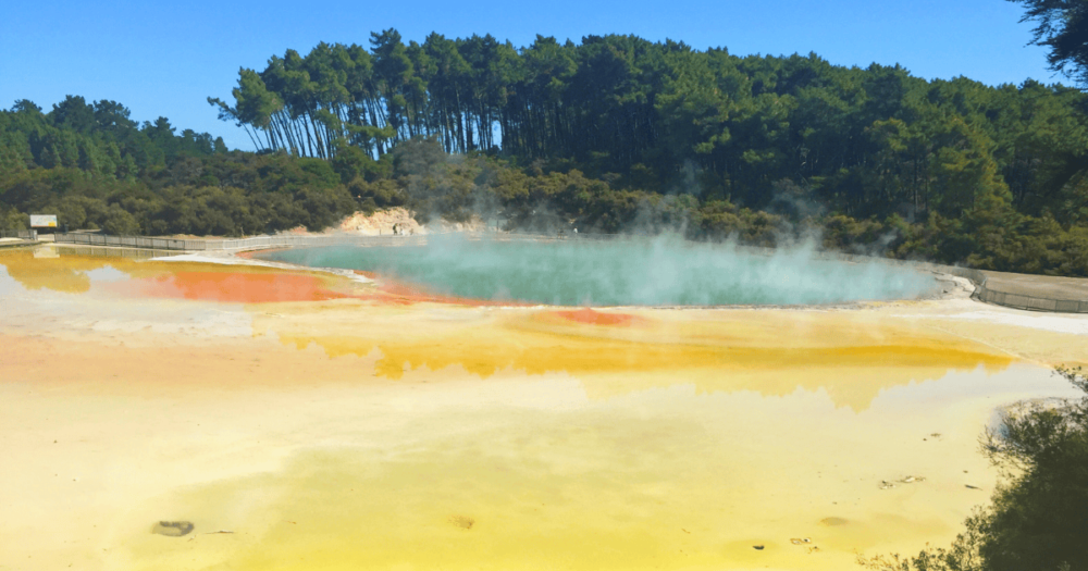 Famous Wai-O-Thermal Wonderland in New Zealand, Rotorua. Everything travel. Forever Living Yes.