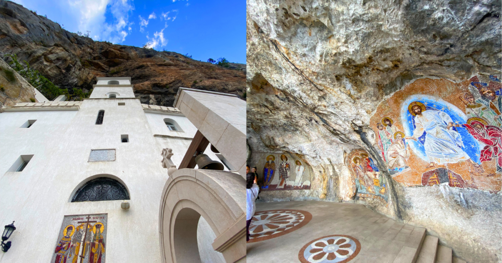 Ostrog Monastery in Montenegro is a popular spiritual place drawing in visiors worldwide. European beauty, places to visit. Everything travel. Forever Living Yes.