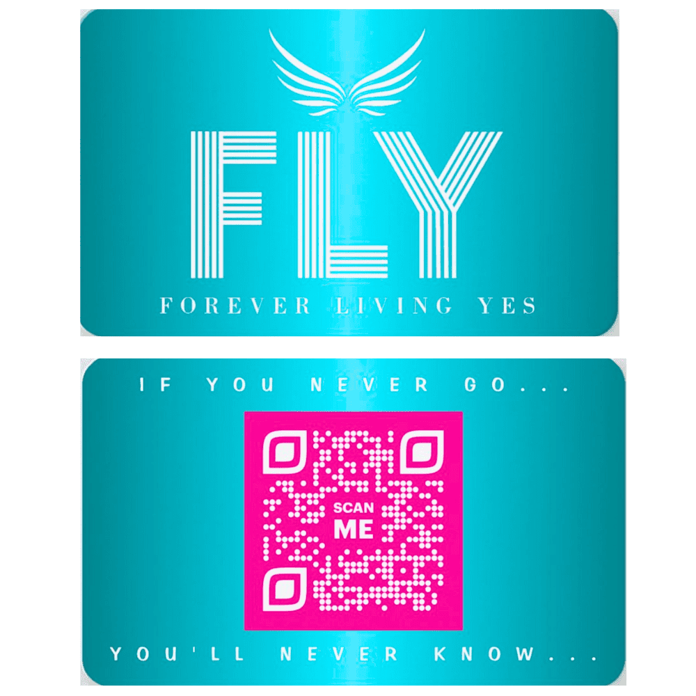 Forever Living Yes Business Card. Everything travel.