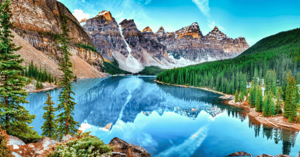 North America offers unreal beauty in places like Moraine Lake in Canada. Everything Travel. FLY.